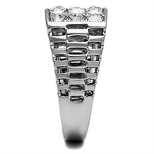 Cargar imagen en el visor de la galería, TK360 - High polished (no plating) Stainless Steel Ring with Top Grade Crystal  in Clear