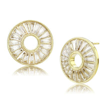 Load image into Gallery viewer, TK3662 - IP Gold(Ion Plating) Stainless Steel Earrings with AAA Grade CZ  in Clear