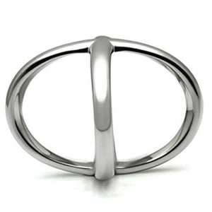 TK395 - High polished (no plating) Stainless Steel Ring with No Stone