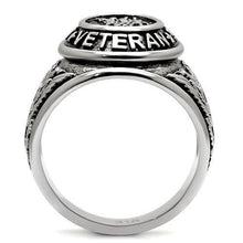 Load image into Gallery viewer, TK414704 - High polished (no plating) Stainless Steel Ring with Epoxy  in Jet