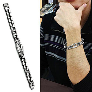 TK435 - High polished (no plating) Stainless Steel Bracelet with No Stone