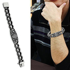 TK443 - High polished (no plating) Stainless Steel Bracelet with No Stone