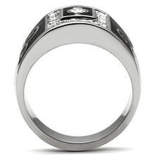 Cargar imagen en el visor de la galería, TK492 - High polished (no plating) Stainless Steel Ring with Top Grade Crystal  in Clear