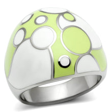 Cargar imagen en el visor de la galería, TK511 - High polished (no plating) Stainless Steel Ring with Epoxy  in Multi Color
