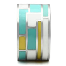 Cargar imagen en el visor de la galería, TK514 - High polished (no plating) Stainless Steel Ring with Epoxy  in Multi Color