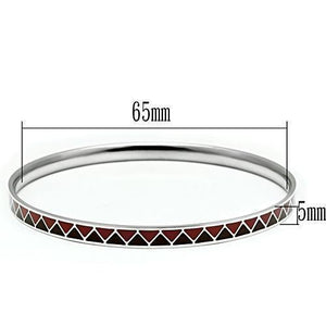TK529 - High polished (no plating) Stainless Steel Bangle with Epoxy  in Siam