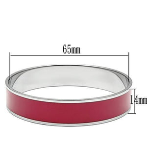 TK530 - High polished (no plating) Stainless Steel Bangle with Epoxy  in Siam