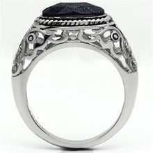 Load image into Gallery viewer, TK599 - High polished (no plating) Stainless Steel Ring with Blue Sand  in Montana