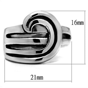 TK635 - High polished (no plating) Stainless Steel Ring with No Stone