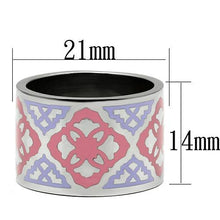 Load image into Gallery viewer, TK676 - High polished (no plating) Stainless Steel Ring with Epoxy  in Multi Color