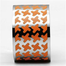 Load image into Gallery viewer, TK679 - High polished (no plating) Stainless Steel Ring with Epoxy  in Orange