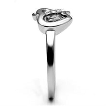 Load image into Gallery viewer, TK695 - High polished (no plating) Stainless Steel Ring with Top Grade Crystal  in Clear