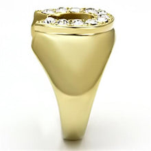 Cargar imagen en el visor de la galería, TK717 - IP Gold(Ion Plating) Stainless Steel Ring with Top Grade Crystal  in Clear