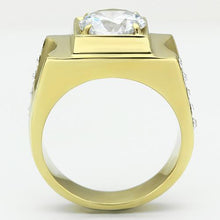 Load image into Gallery viewer, TK721 - IP Gold(Ion Plating) Stainless Steel Ring with AAA Grade CZ  in Clear