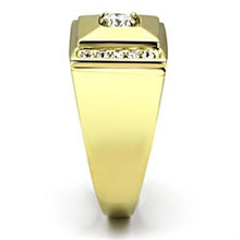 Load image into Gallery viewer, TK732 - IP Gold(Ion Plating) Stainless Steel Ring with AAA Grade CZ  in Clear