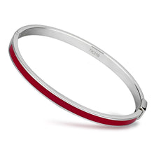 Load image into Gallery viewer, TK744 - High polished (no plating) Stainless Steel Bangle with Epoxy  in Siam