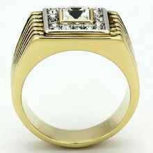Load image into Gallery viewer, TK750 - Two-Tone IP Gold (Ion Plating) Stainless Steel Ring with Top Grade Crystal  in Clear