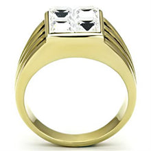 Cargar imagen en el visor de la galería, TK769 - IP Gold(Ion Plating) Stainless Steel Ring with Top Grade Crystal  in Clear