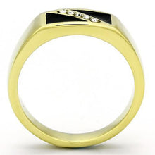 Load image into Gallery viewer, TK775 - IP Gold(Ion Plating) Stainless Steel Ring with Top Grade Crystal  in Clear