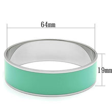 Load image into Gallery viewer, TK786 - High polished (no plating) Stainless Steel Bangle with Epoxy  in Turquoise