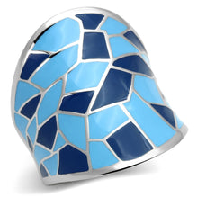 Cargar imagen en el visor de la galería, TK799 - High polished (no plating) Stainless Steel Ring with Epoxy  in Multi Color