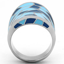 Cargar imagen en el visor de la galería, TK799 - High polished (no plating) Stainless Steel Ring with Epoxy  in Multi Color