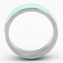 Load image into Gallery viewer, TK836 - High polished (no plating) Stainless Steel Ring with Epoxy  in Turquoise