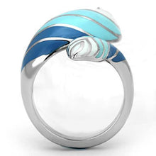 Load image into Gallery viewer, TK838 - High polished (no plating) Stainless Steel Ring with Epoxy  in Multi Color