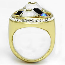 Cargar imagen en el visor de la galería, TK857 - IP Gold(Ion Plating) Stainless Steel Ring with Top Grade Crystal  in Multi Color