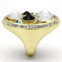 Cargar imagen en el visor de la galería, TK857 - IP Gold(Ion Plating) Stainless Steel Ring with Top Grade Crystal  in Multi Color