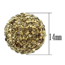 Cargar imagen en el visor de la galería, VL057 - Rhodium Brass Chain Pendant with Top Grade Crystal  in Topaz